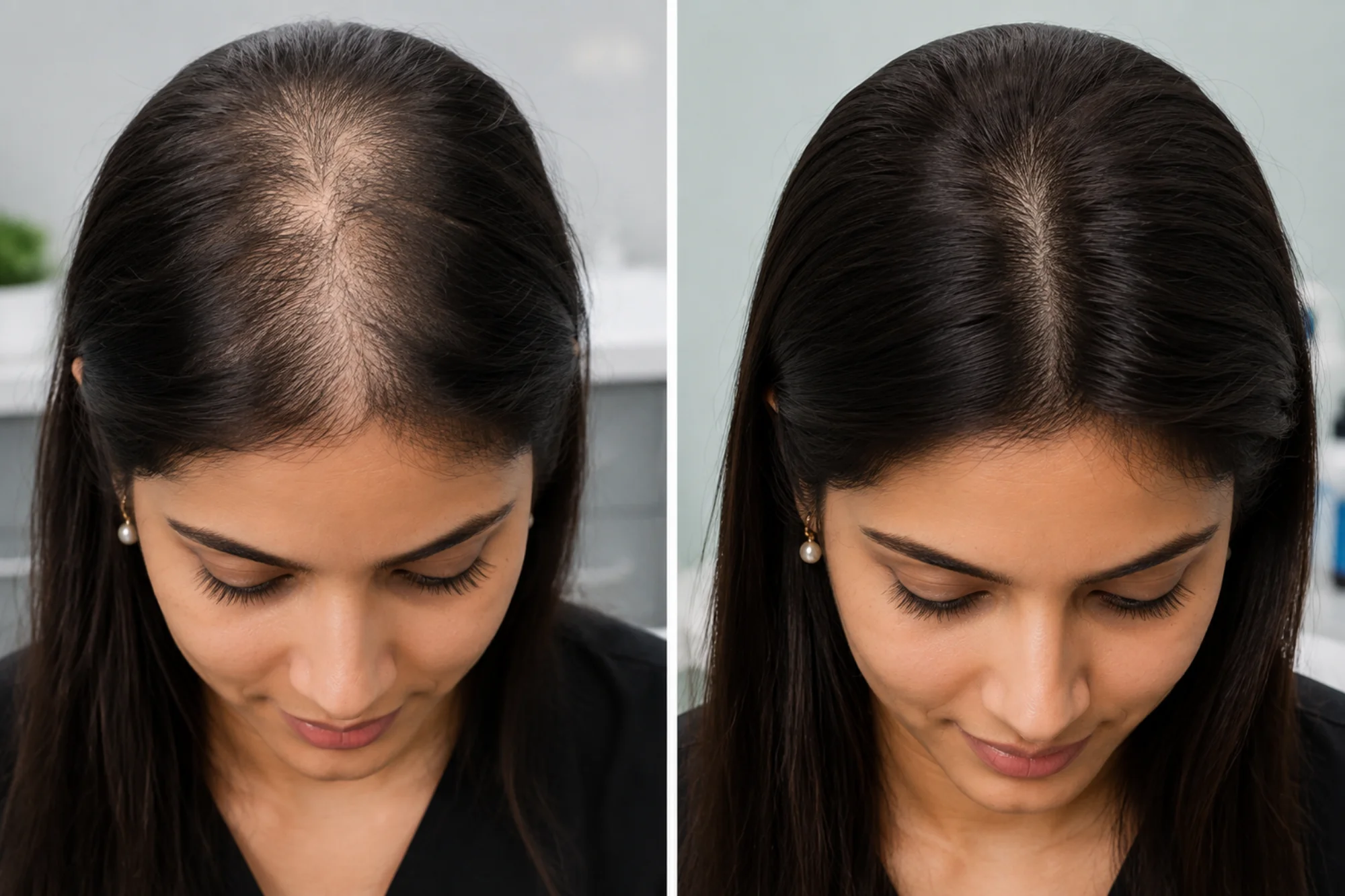 female hair transplant result